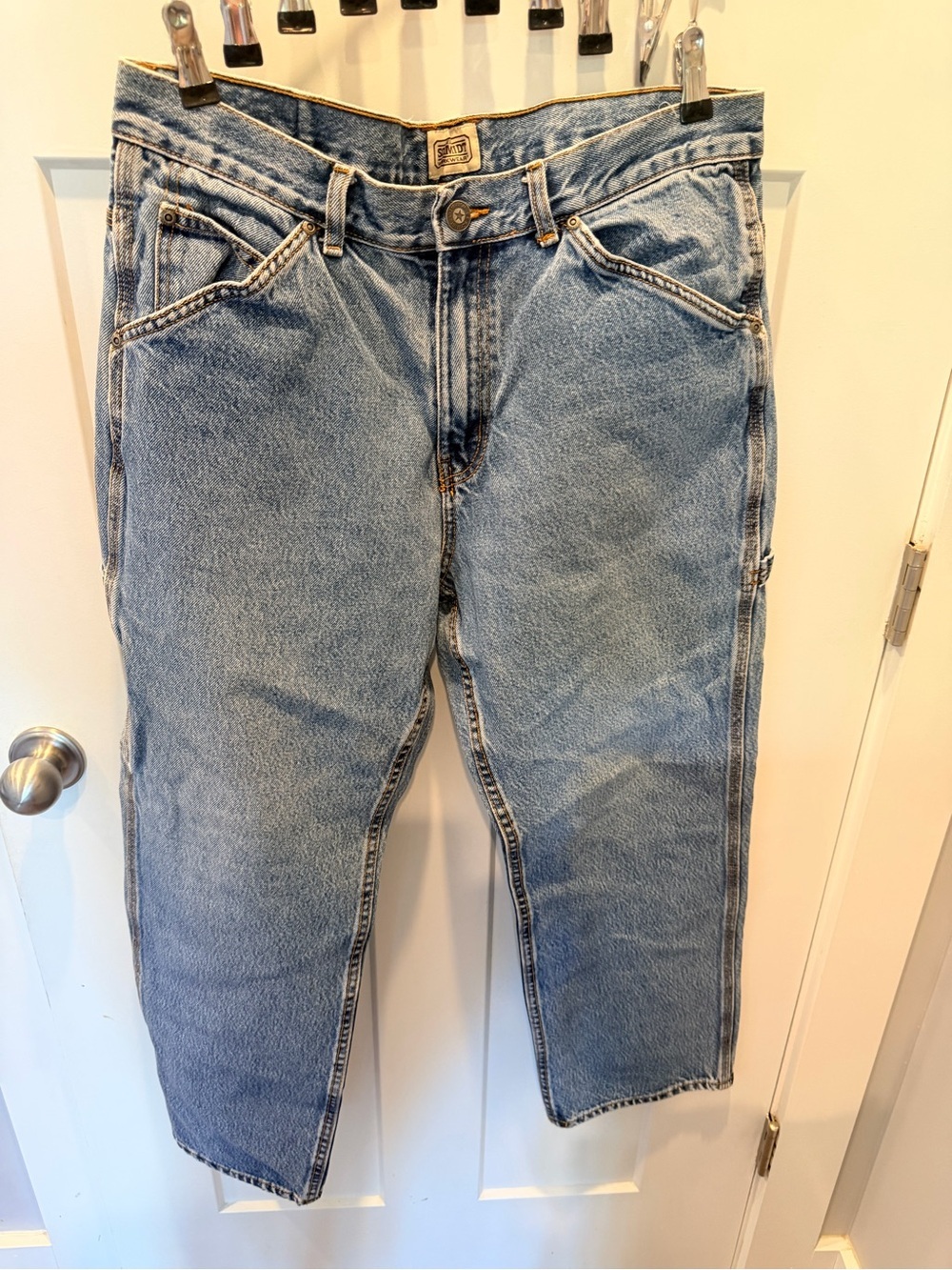 Vintage Smith Workwear Carpenter Jeans Men’s 36x30 Light Baggy Utility Denim